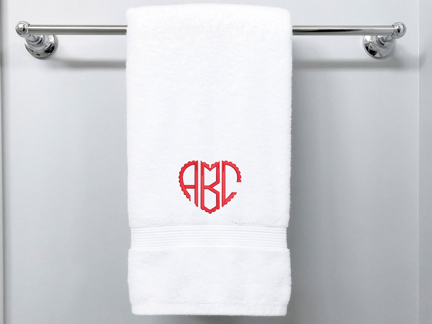 Heart Monogramed Hand Towel - American Comfort