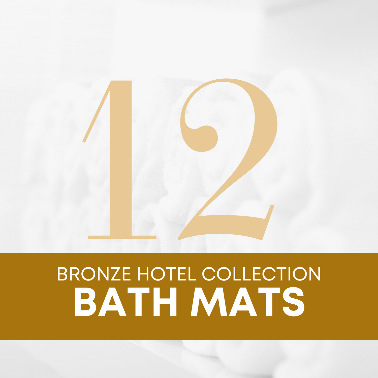 American Comfort Bronze Hotel Collection 22" x 34" 9.5lb per dozen Classic White Bath Mats (Set of 12) - American Comfort Luxury Linens