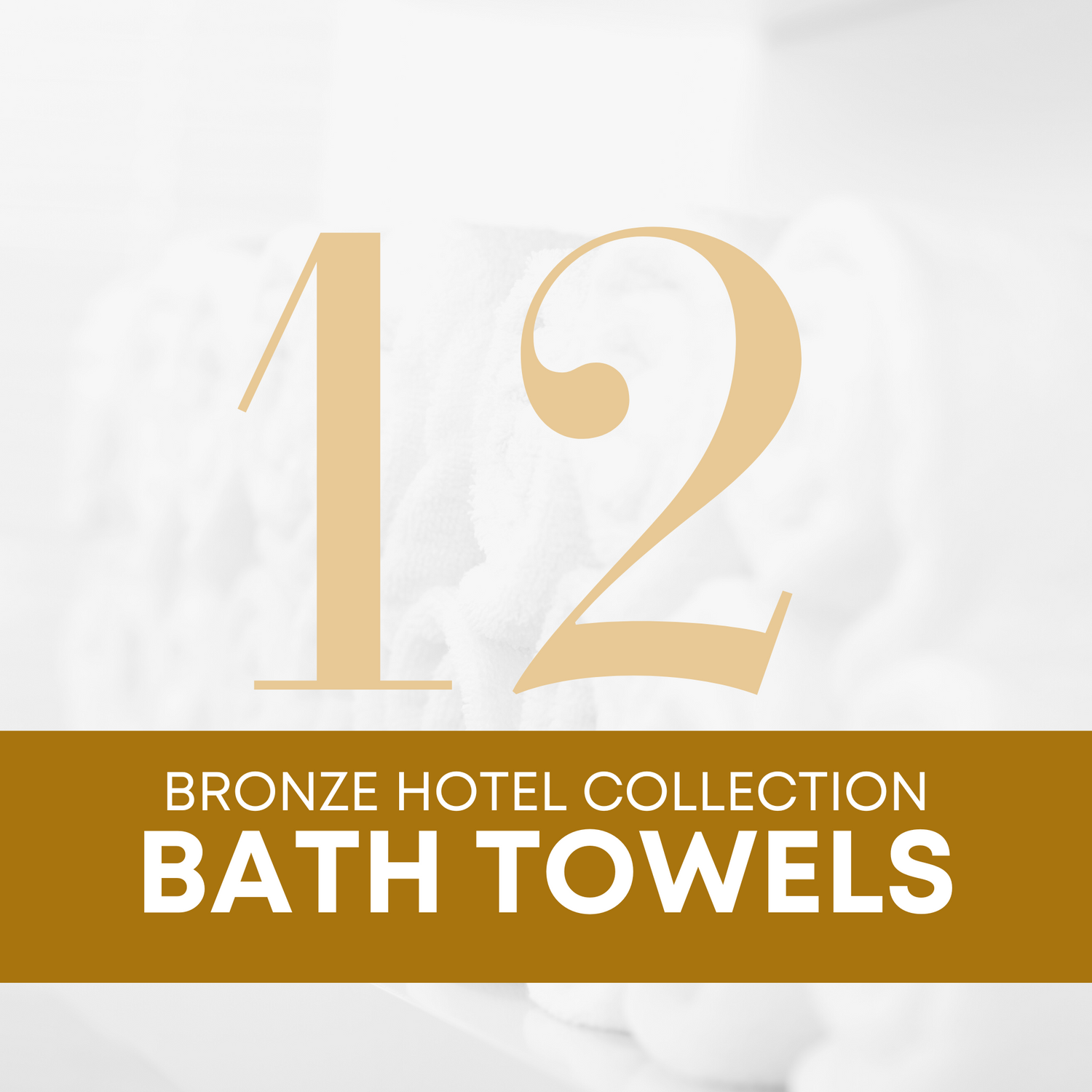 American Comfort Bronze Hotel Collection 27" x 50" 14lb per dozen Classic White Bath Towel (Set of 12) - American Comfort Luxury Linens