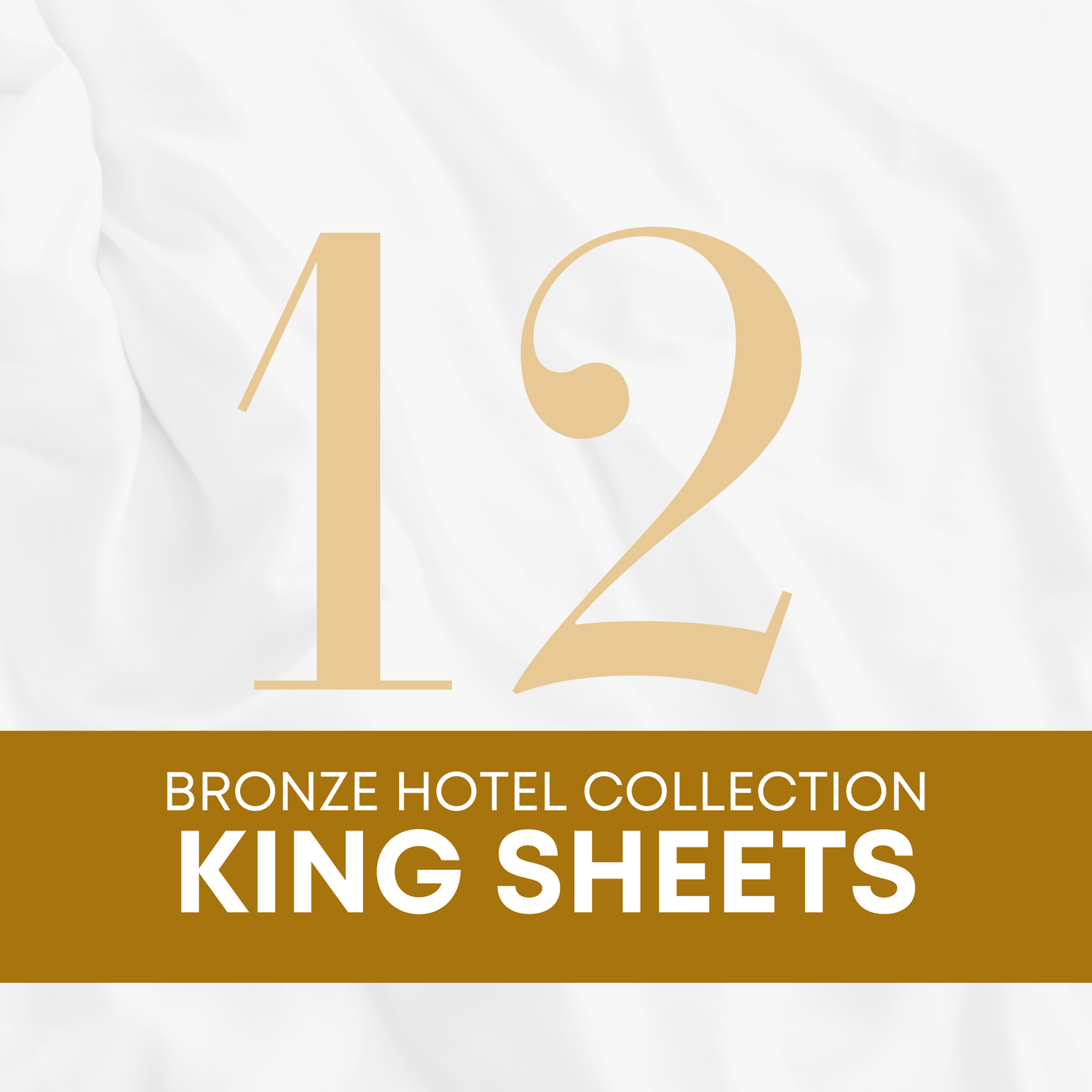 American Comfort Bronze Hotel Collection 180 TC Classic White King Flat and Fitted Bed Sheets (Set of 12) - American Comfort Luxury Linens