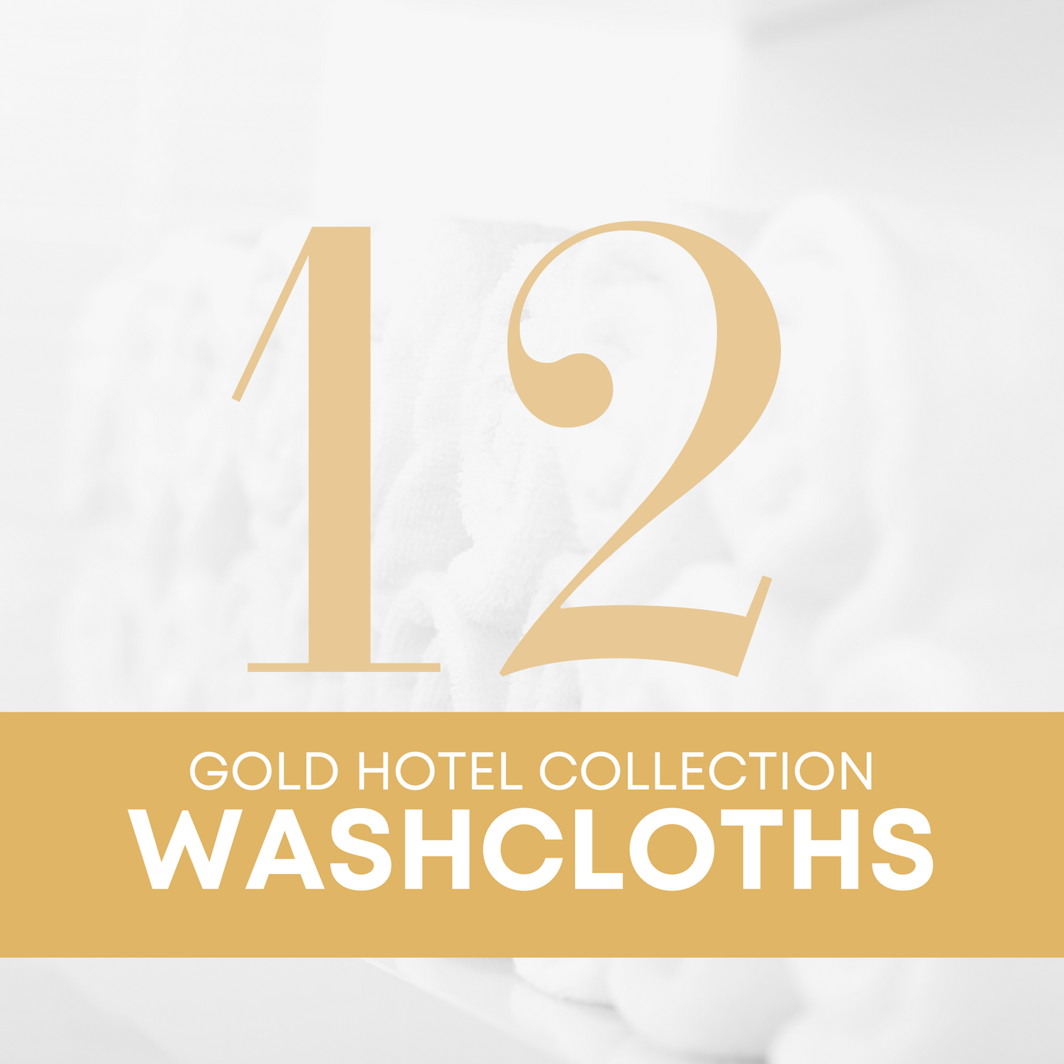 American Comfort Gold Hotel Collection 13" x 13" 1.8lb per dozen Classic White Washcloths (Set of 12) - American Comfort Luxury Linens