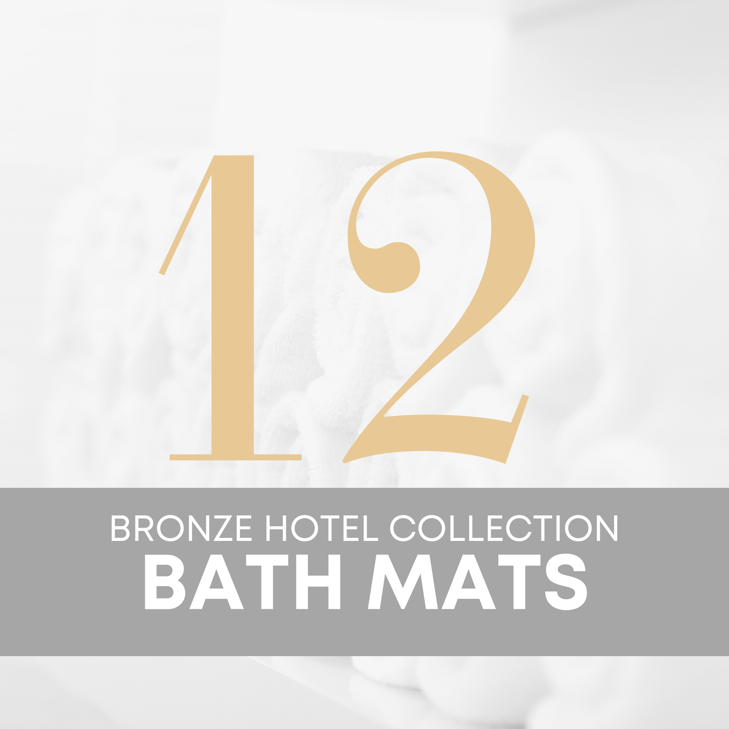 American Comfort Silver Hotel Collection 22" x 34" 9.5lb per dozen Classic White Bath Mats (Set of 12) - American Comfort Luxury Linens