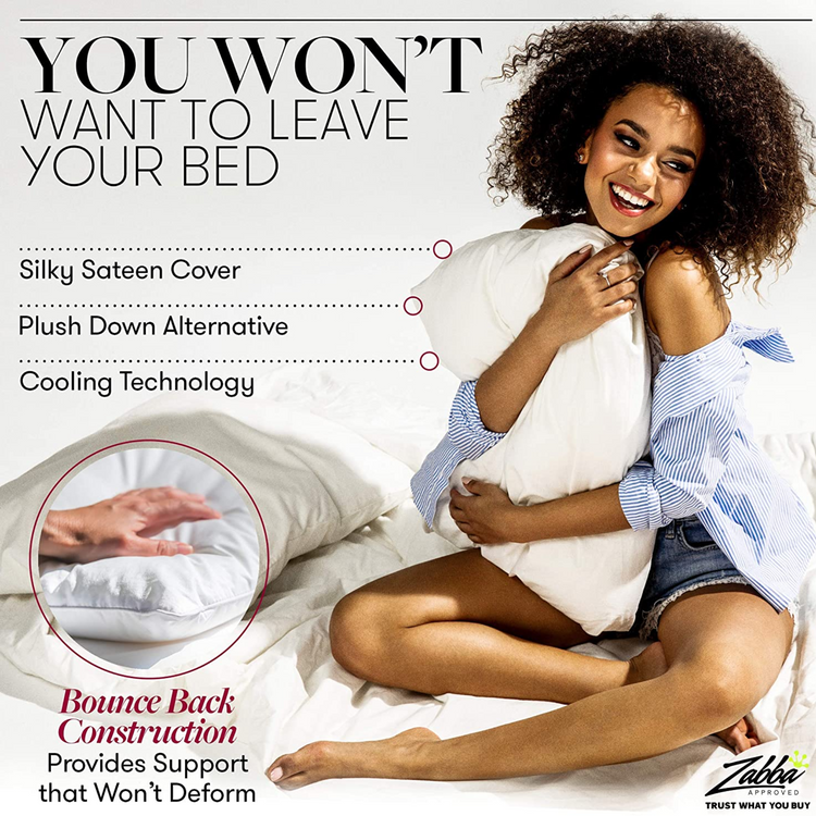 20" x 30" Luxury Queen Bed Pillow - American Comfort Luxury Linens