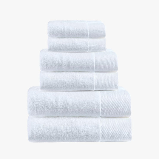 American Comfort Luxury White Bath Towel Set (6 Piece) - American Comfort