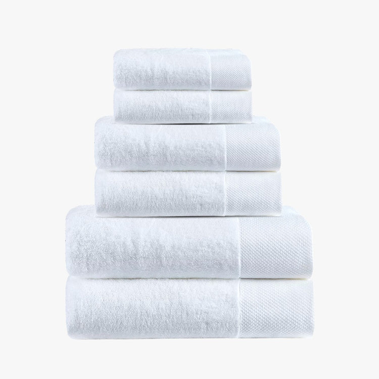 American Comfort Luxury White Bath Towel Set (6 Piece) - American Comfort